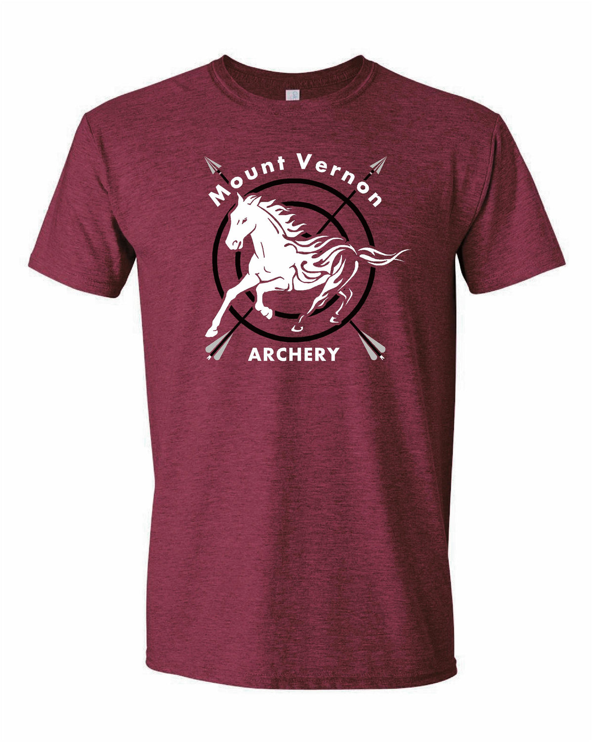 Heather Maroon Softstyle Tee Archery