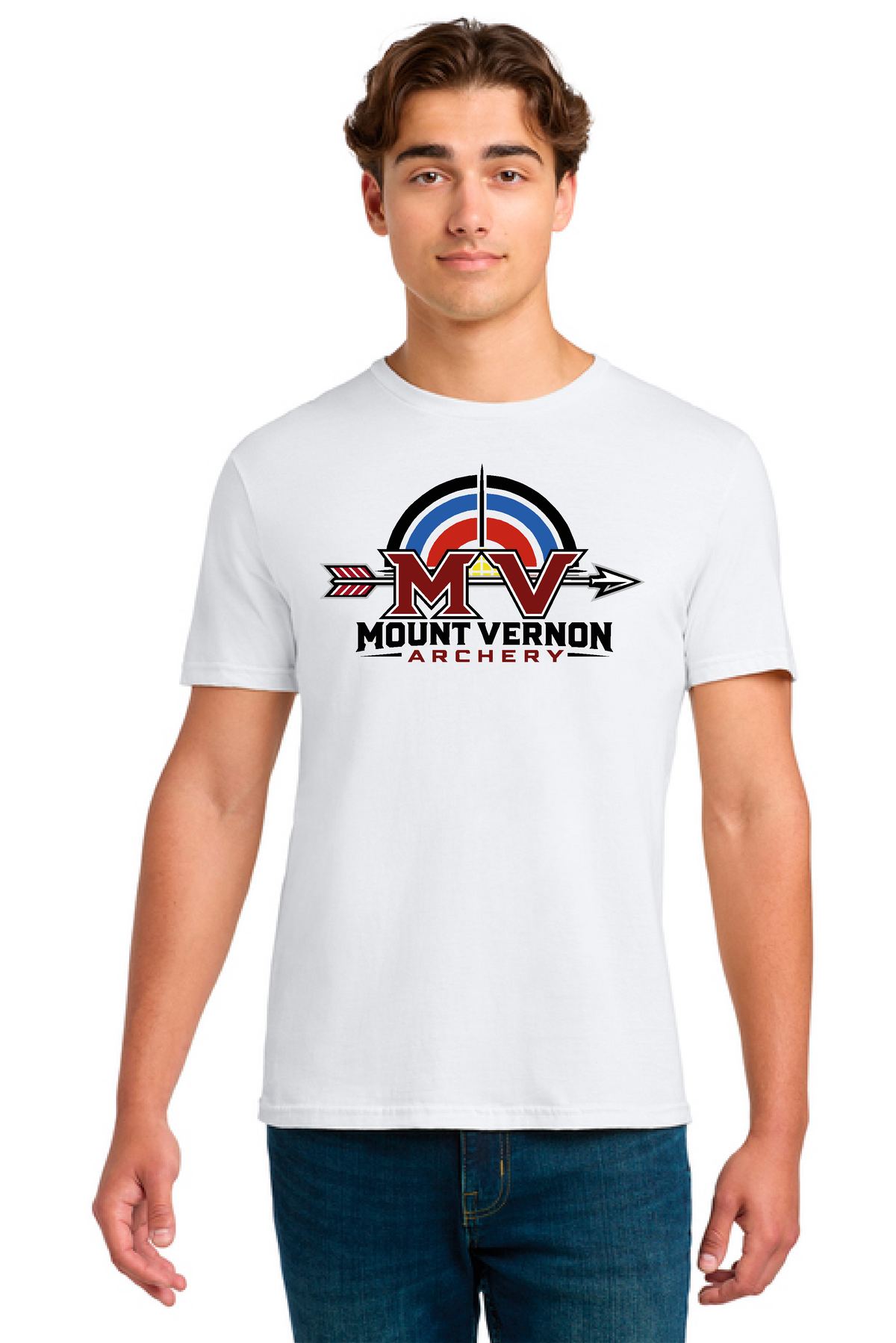 White Gildan softstyle Archery Tee 2026