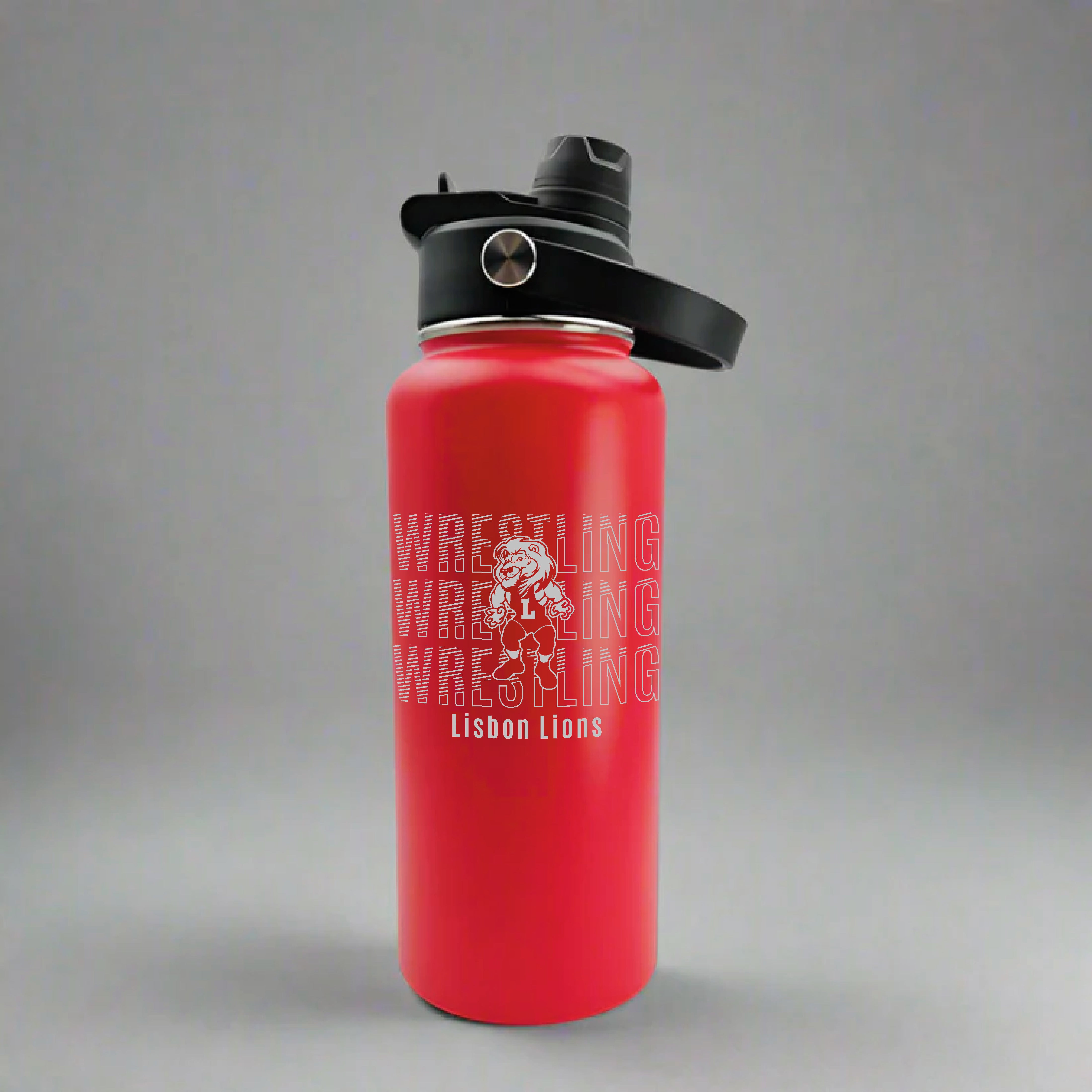 32oz Sports Water Bottle - Red – Rickard Sign and Design