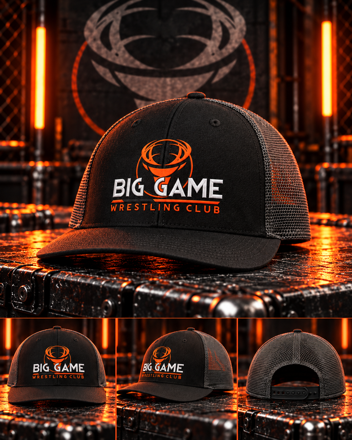 Big Game Wresting Hat Center Logo