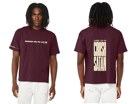 Maroon Crush Satan "Boxy Tee"